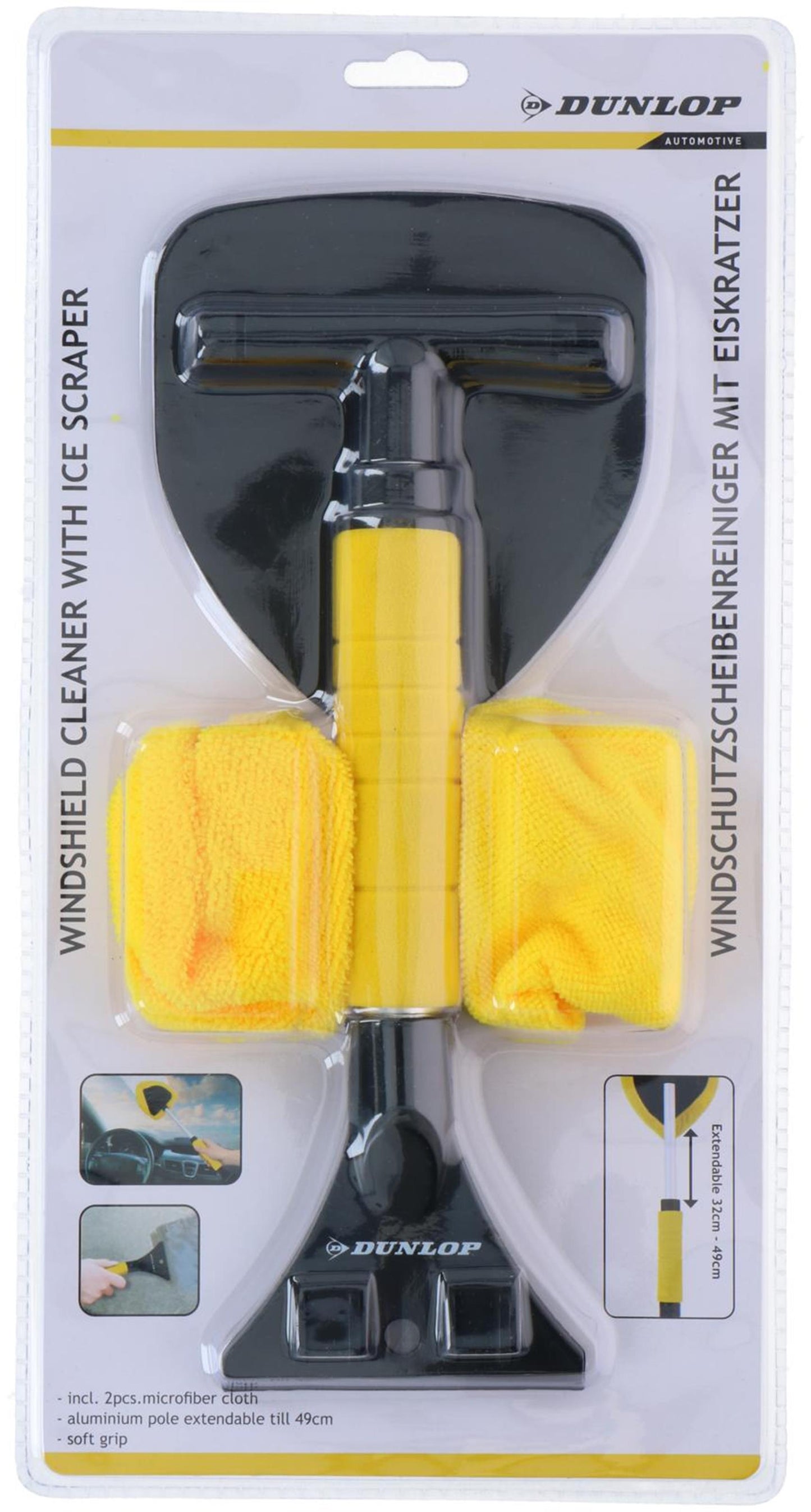 Raschiaghiaccio Dunlop con tergicristallo 38 cm