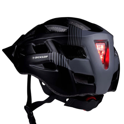 Casco de bicicleta Dunlop l con visera y LED