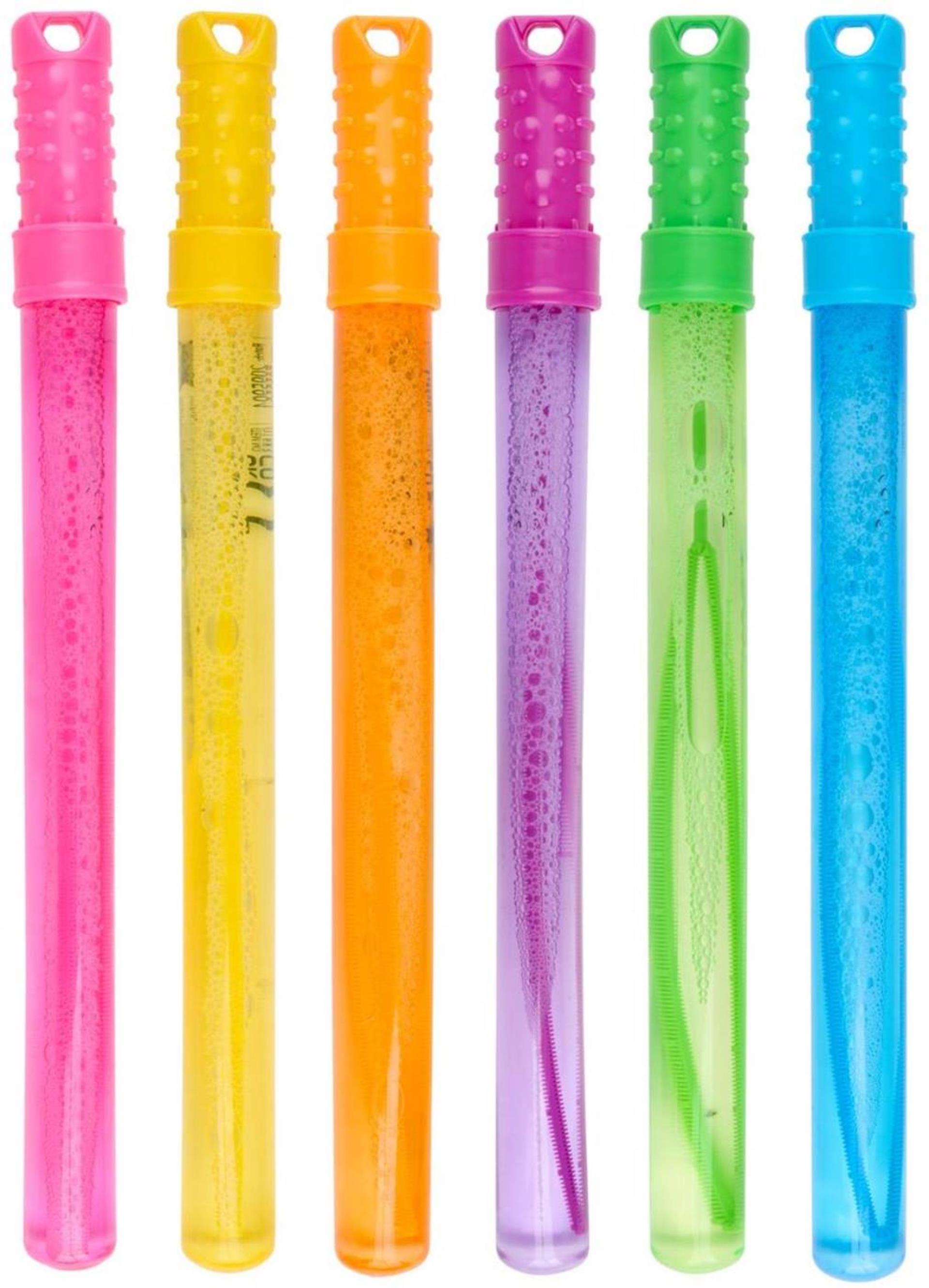 Eddy toys bellenblaas zwaard set 110ml - bellenzwaard voor grote zeepbellen - zeepbellen speelgoed in vrolijke kleuren - bellenblaas speelgoed voor kinderen - 6 stuks