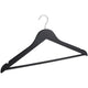 Perchas de madera Alpina negro 10 piezas - perchas antideslizantes - perchas de madera - organización del armario de perchas