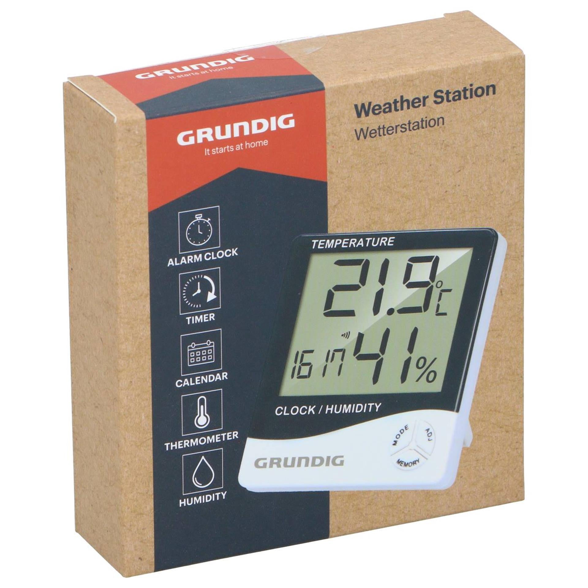Estación meteorológica Grundig digital 10x10x2,5cm