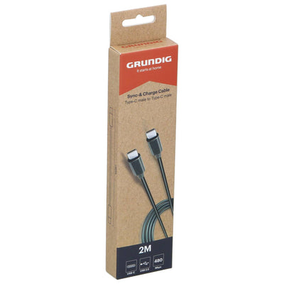 Grundig oplaadkabel usb-c naar usb-c 2m