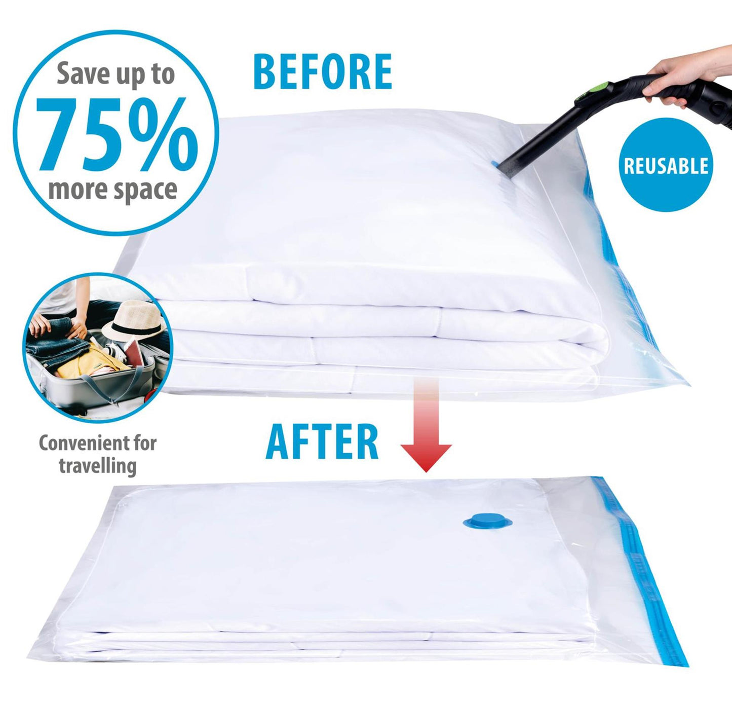 Borsa di stoccaggio del vuoto 90x110 cm