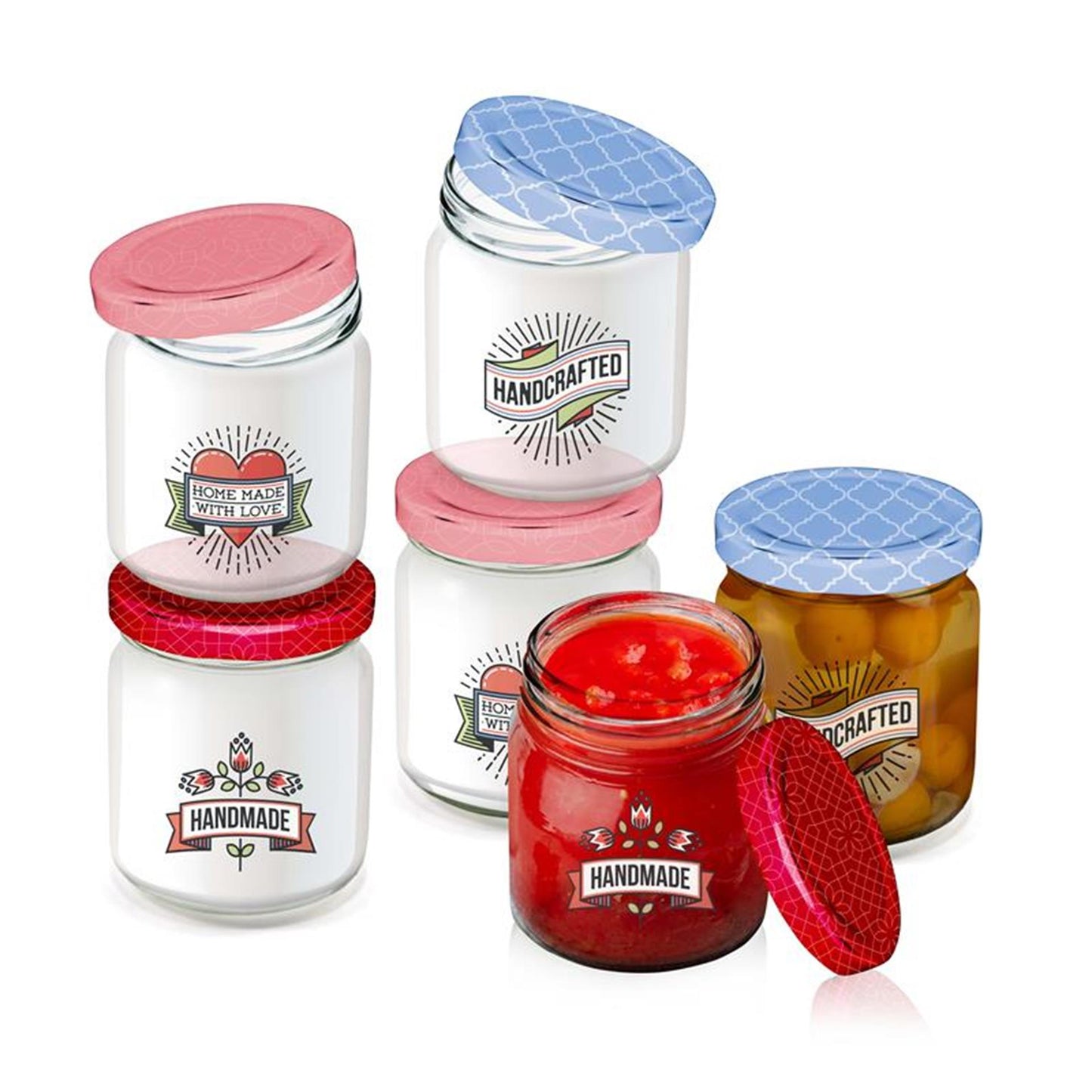 Juego de tarros de almacenamiento Alpina 6 piezas 200ml