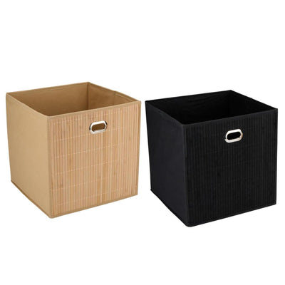 Caja de almacenamiento Alpina bambú 31x31x31cm