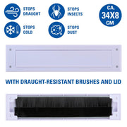 Kinzo brievenbusafdekking wit 34x8x1,5cm - afbeelding 2