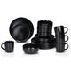 Servizio tavola Alpina 16 pezzi ø26,5cm nero