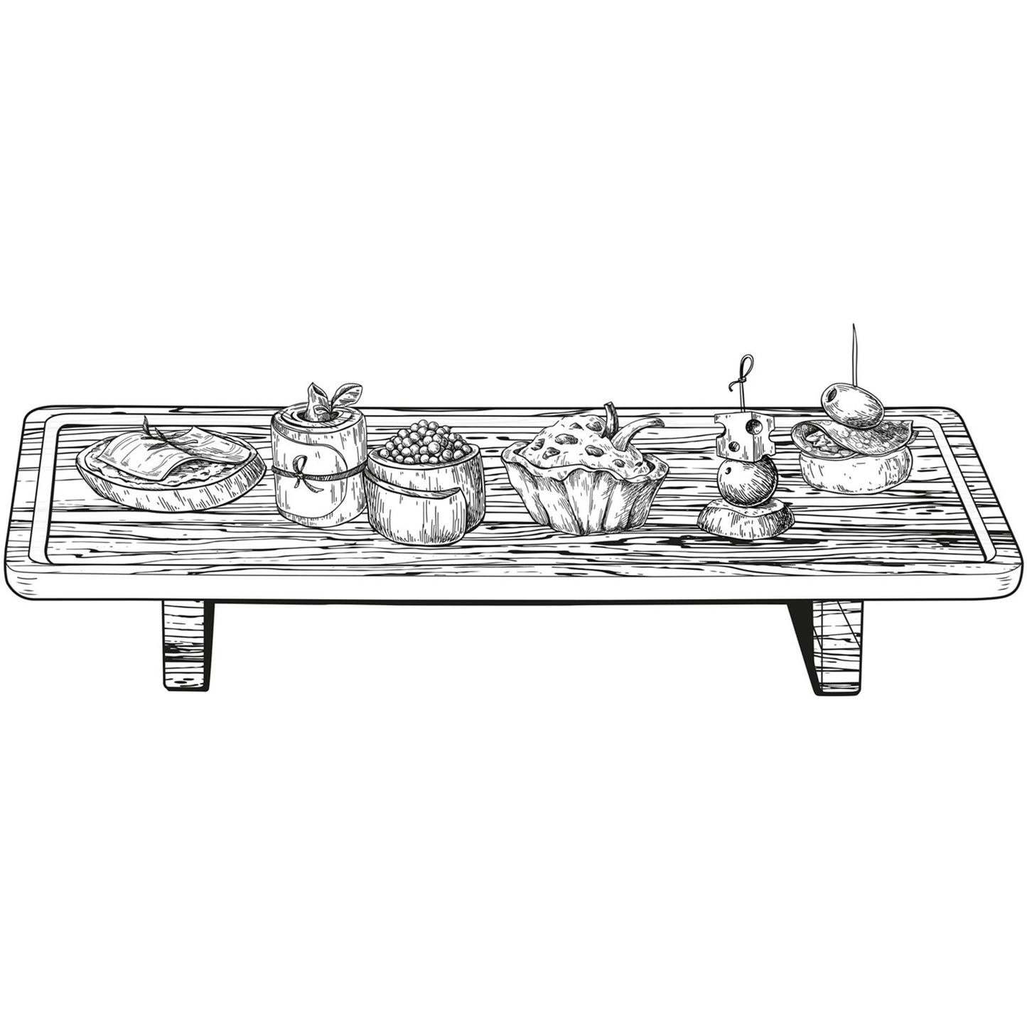 Tabla de servir Alpina accacia 38,3x20,5x5,5cm fsc