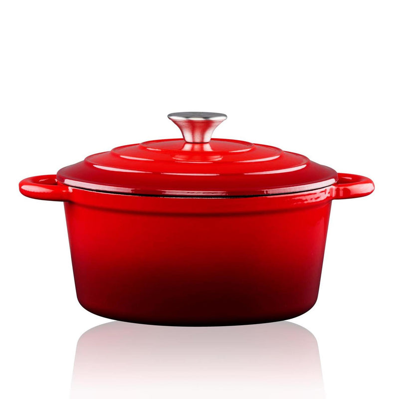 Alpina braadpan gietijzer ø24cm rood