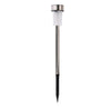 Grundig Grundig Torches de jardín 10 piezas Pie Spot on Solar White Light IP44 Lación de batería resistente al agua 6-8 horas 4.8x36.5 cm Acero inoxidable