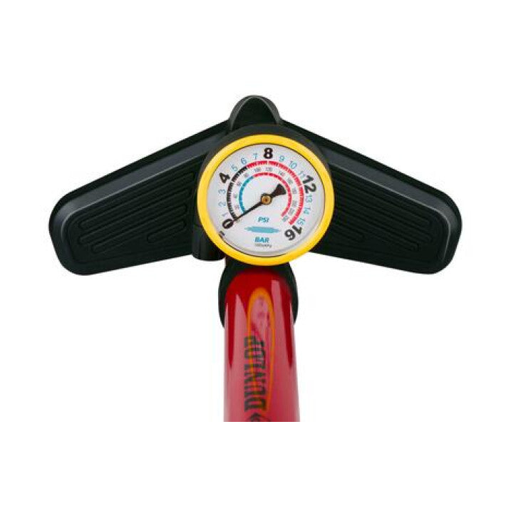 Dunlop Bicycle Pump Red con manometro