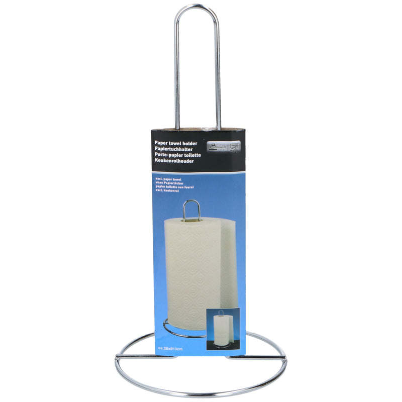 Basic keukenrolhouder staand rvs 28cm