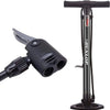 Dunlop fietspomp staand met extra ventielen zwart
