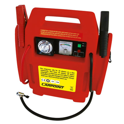 Aiuto di partenza Carpoint e compressore d'aria 12 V 17 AH ROSSO