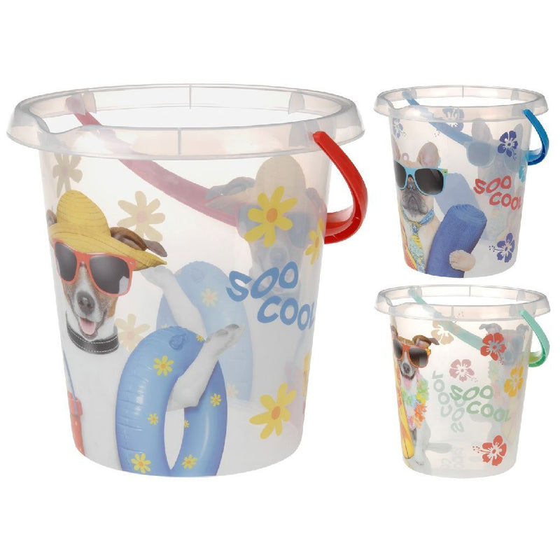 Bucket trasparente di base con stampa 12L