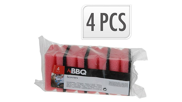 Basic bbq scouring sponge 4 pieces