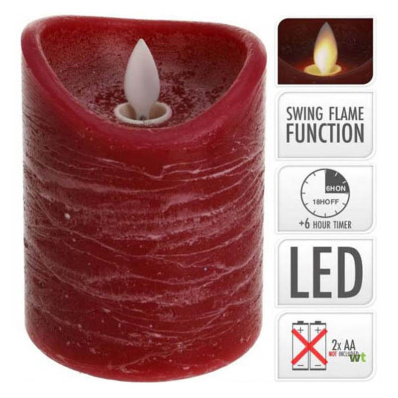 CONNECTICUT. LED Candle Dance Flame Red + Temporizador