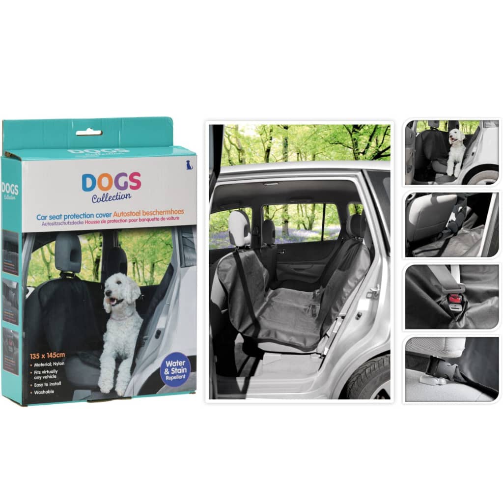 Pets Collection Pets Collection Carrera de protección del asiento del automóvil 135x145 cm Negro