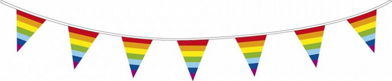 Haza Witbaard Flag Line Rainbow, 10mtr.