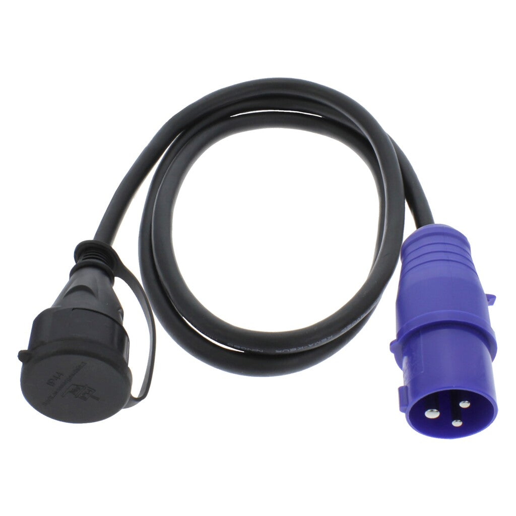 Basic cee verloopstekker randaarde 1.5 m