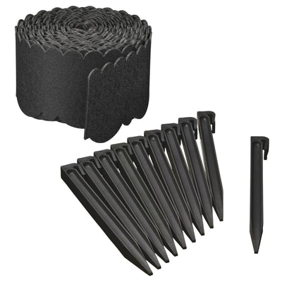 Nature Nature Border Border Set decorativo 13 cm x 12 m con penna nera