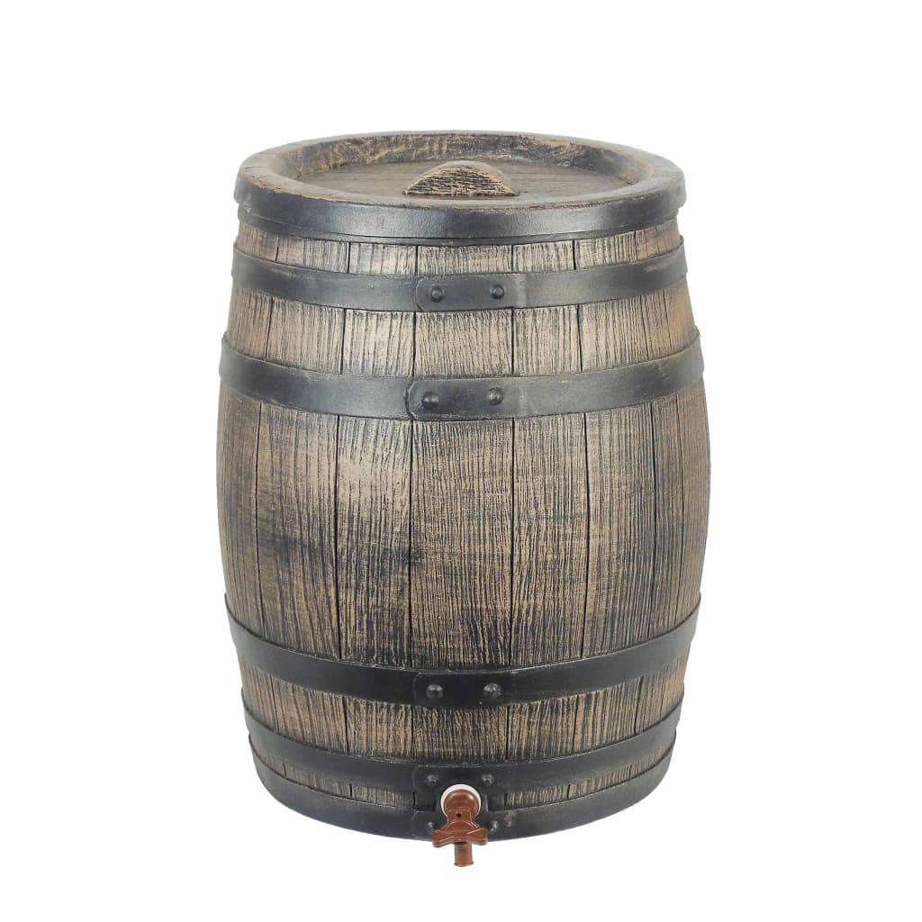 Nature Nature Rain Barrel con legno look 50 L 38x49,5 cm marrone