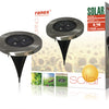 Ranex ra-5000389 ronde led solar grondspot geborsteld rvs glas