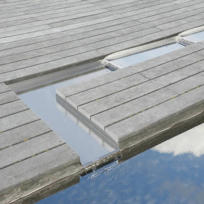 Ubbink ubbink watervalplaat wolga dritto in acciaio inossidabile