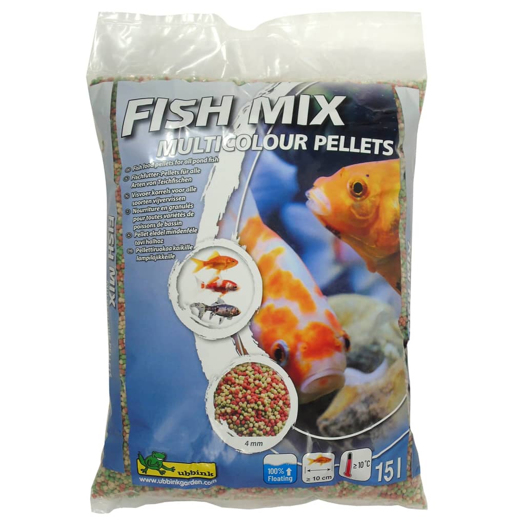 Ubbink ubbink pesce alimenti pesci miscela multicoolour pellet 4 mm 15 l