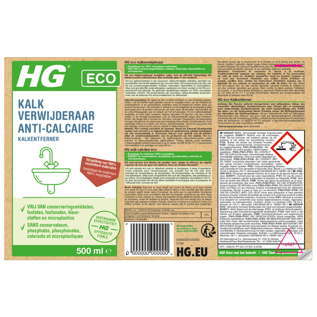Eliminador de cal Hg eco
