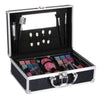 Estuche de maquillaje Casuelle de aluminio con purpurina azul oscuro