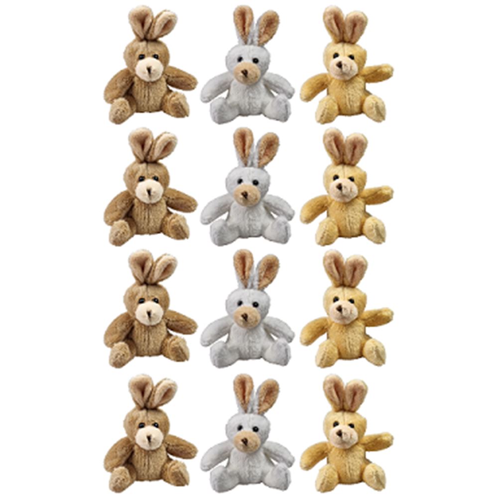 Peluches conejitos 3 culos. 12cm. (en po