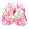Pantoffels tulpen print. maat 31-35.