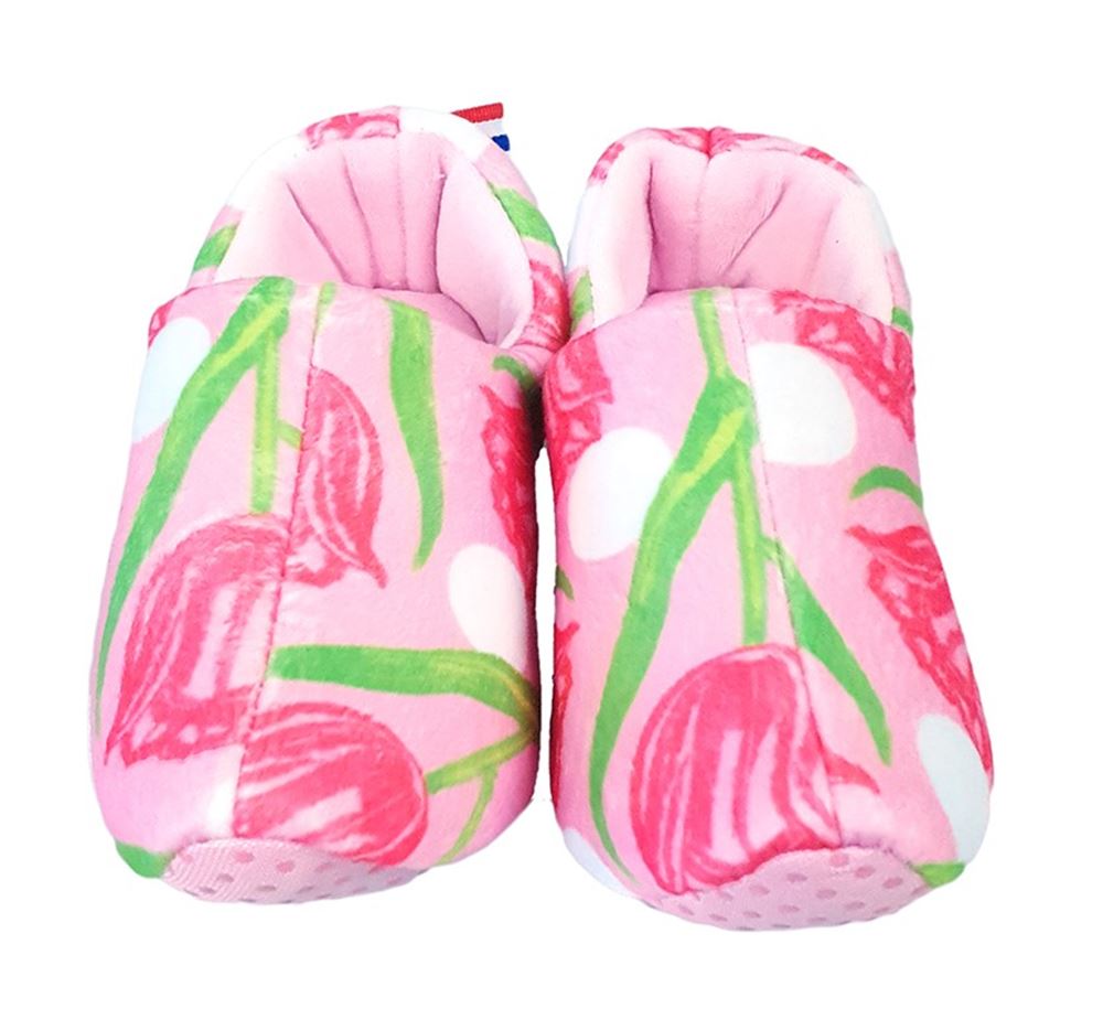 Pantoffels tulpen print. maat 36-38.