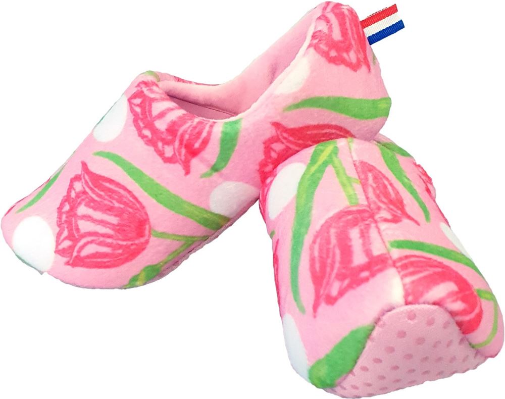Pantoffels tulpen print. maat 25-30.