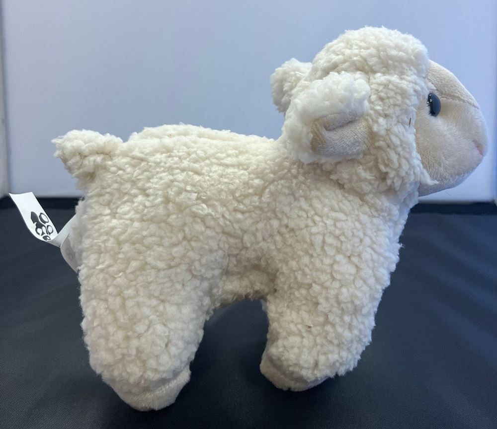 Peluche cordero wollie 14 cm. pie beige