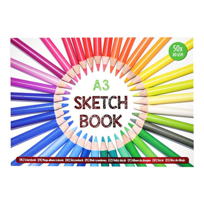 Cuaderno de bocetos A3. (50 x 80 g/m²).