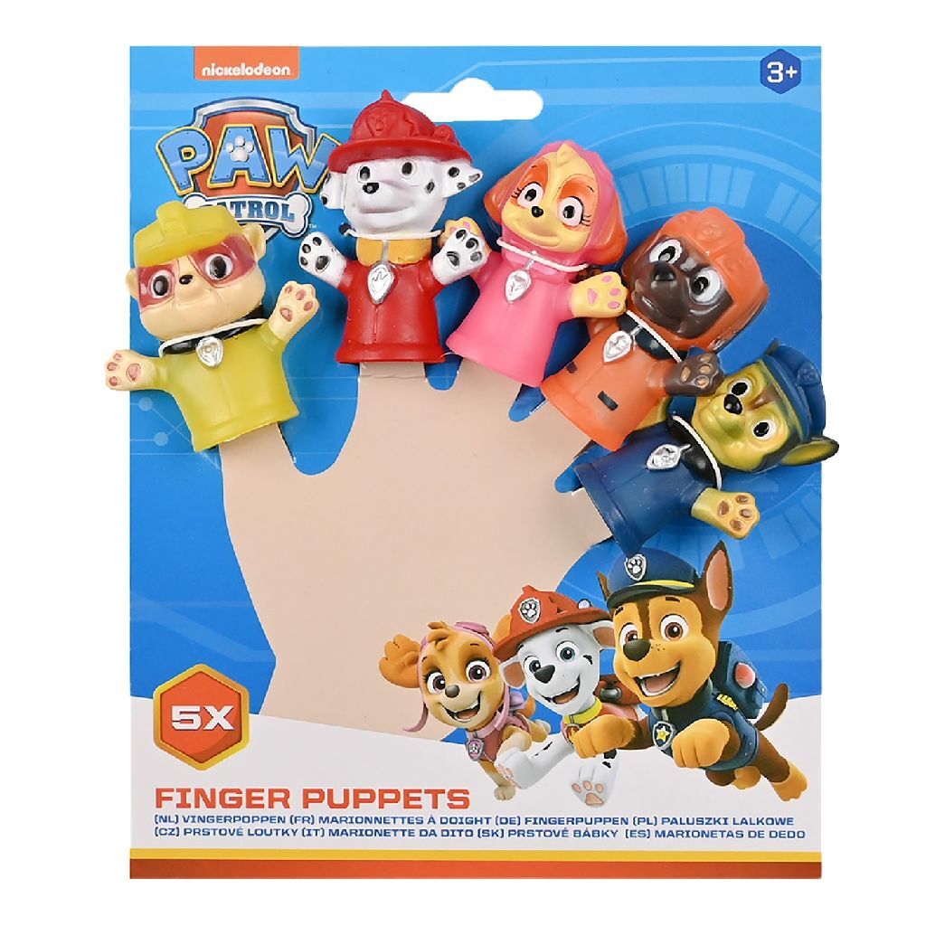 Toi-toys vingerpopjes paw patrol, 5st.
