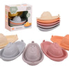 Johntoy bioplastic badbootjes happy world 5 stuks stapelbaar speelgoed.