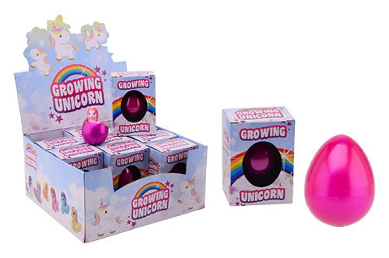 Johntoy ei met groeiende eenhoorn in doos 4 assorti