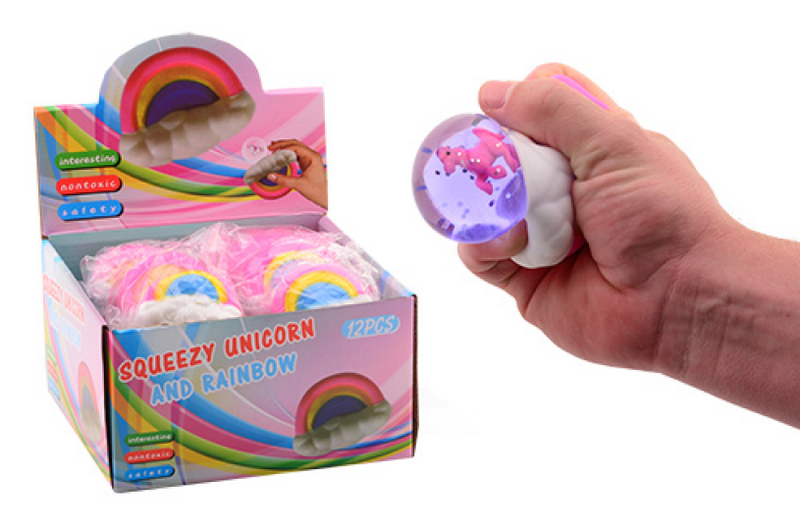 Johntoy squishy regenboog in display