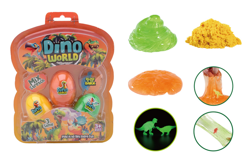 Johntoy 3 slime eggs with dino