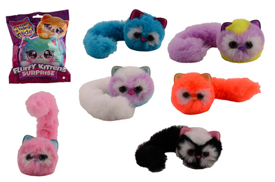Johntoy fluffy kitten with long tail