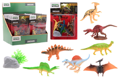 Johntoy animal world - dino play set, 8 pieces.