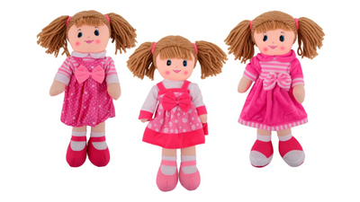 Johntoy baby rose zachte pop, 40cm.