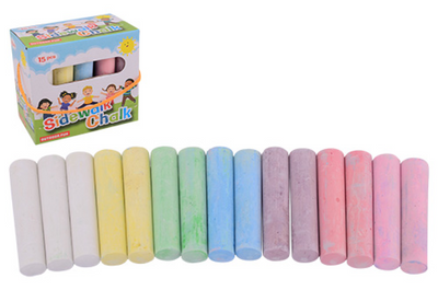 Outdoor fun sidewalk chalk, 15dlg.