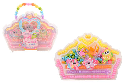 Johntoy Twinkle Pets: set di perline in scatola da principessa