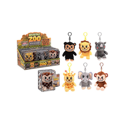 Johntoy peluche animal en jaula 6 surtidos