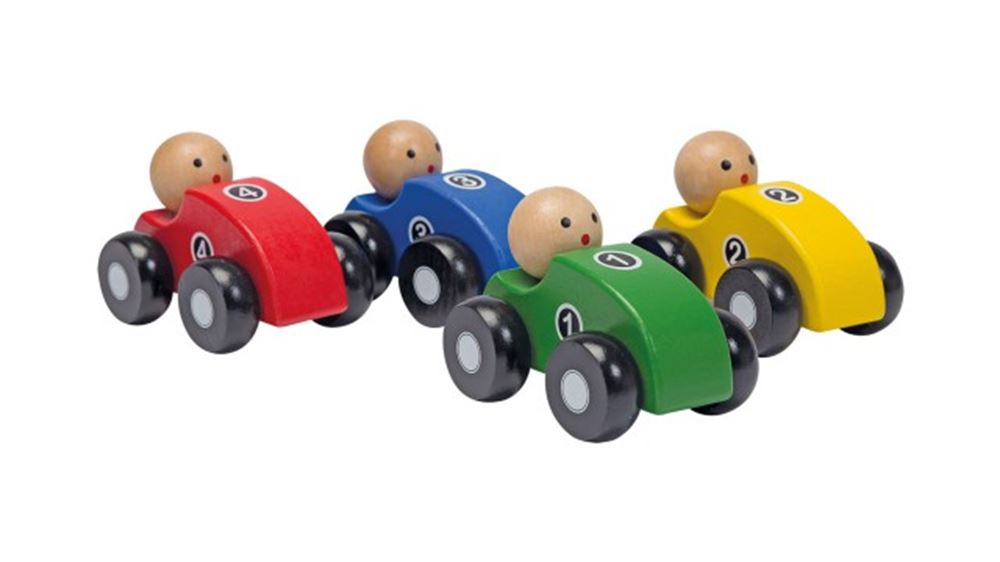 Auto in legno. 4 assortimento. 3+