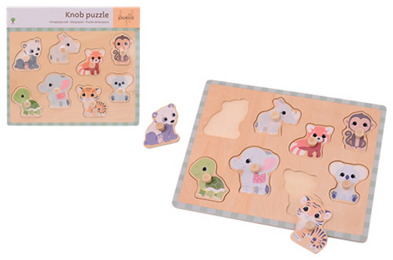 Joueco jouéco the wildies family knopjespuzzel | 12 stuks